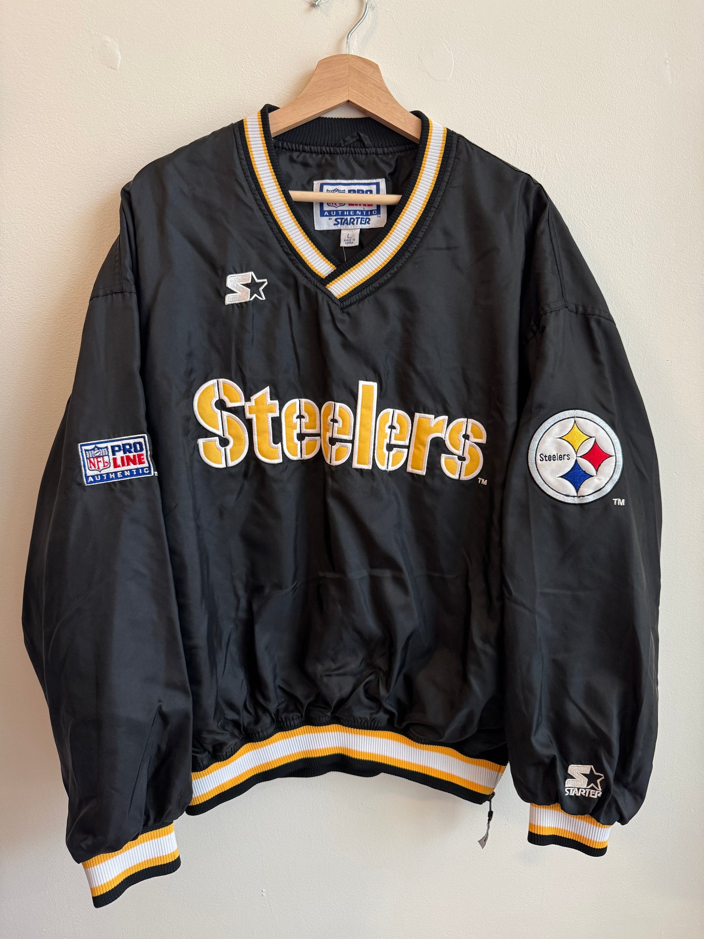 90s Pittsburgh Steelers Vintage Pro Line Starter Windbreaker (L)