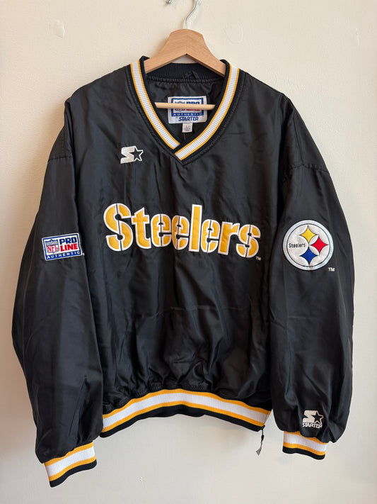 90s Pittsburgh Steelers Vintage Pro Line Starter Windbreaker (L)
