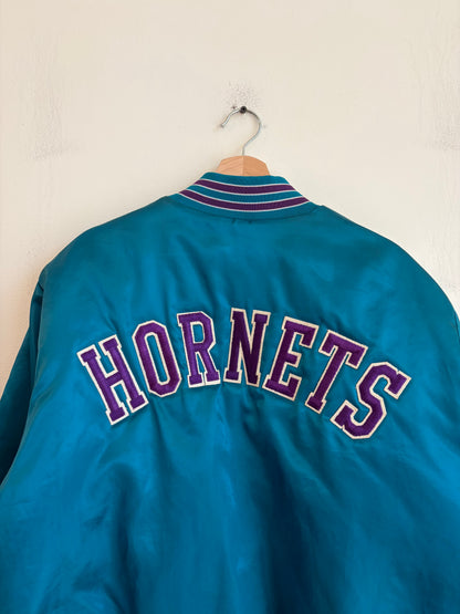 90s Charlotte Hornets Swingster Satin Jacket (L)