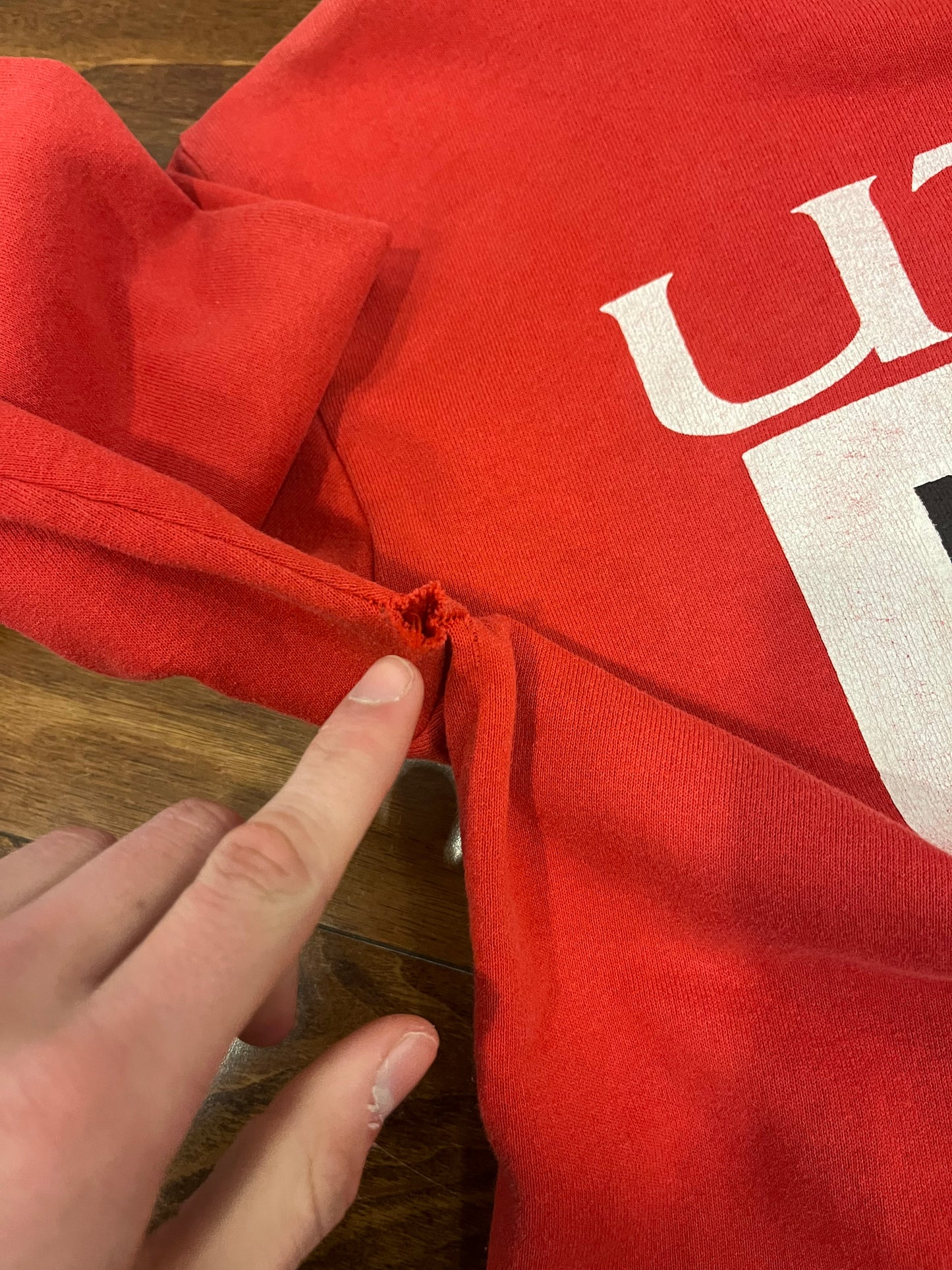 90s University Of Utah Utes Big Spell Out Vintage Crewneck (L)