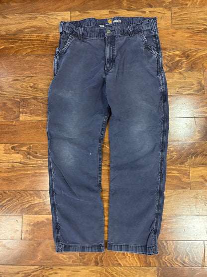 00s Carhartt Faded Navy Pants (36 x 32)
