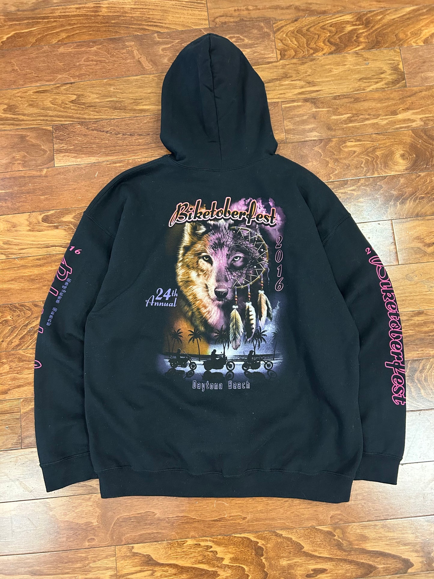 2016 Biketoberfest Black Zip Up Hoodie (XL)
