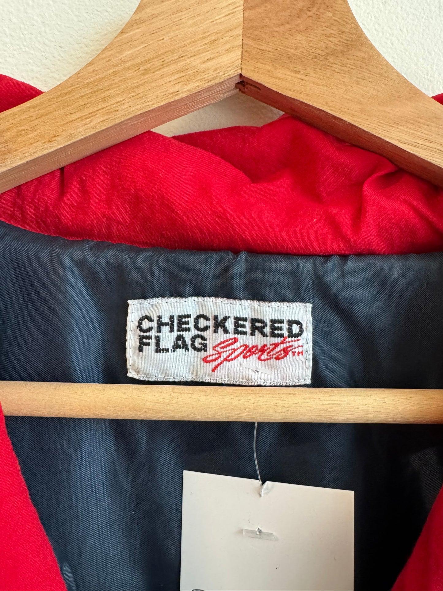 90s Ford Racing Checkered Flag Windbreaker (L)