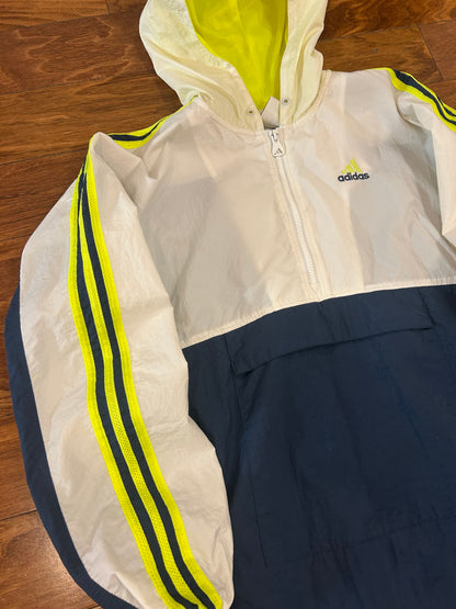 90s Adidas Neon/White Vintage Windbreaker (M)