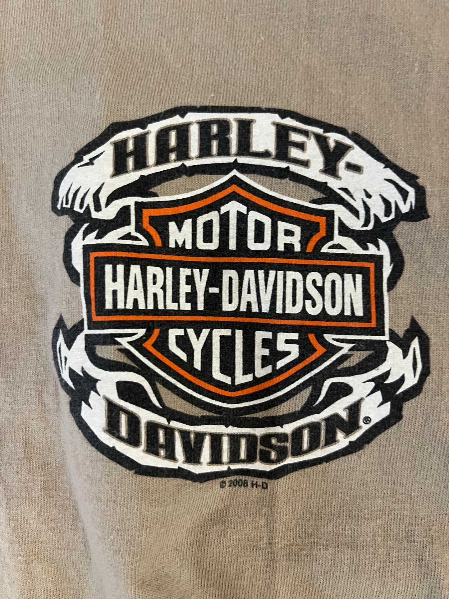 2008 Harley Davidson Roanoke Beige Tee (XL)