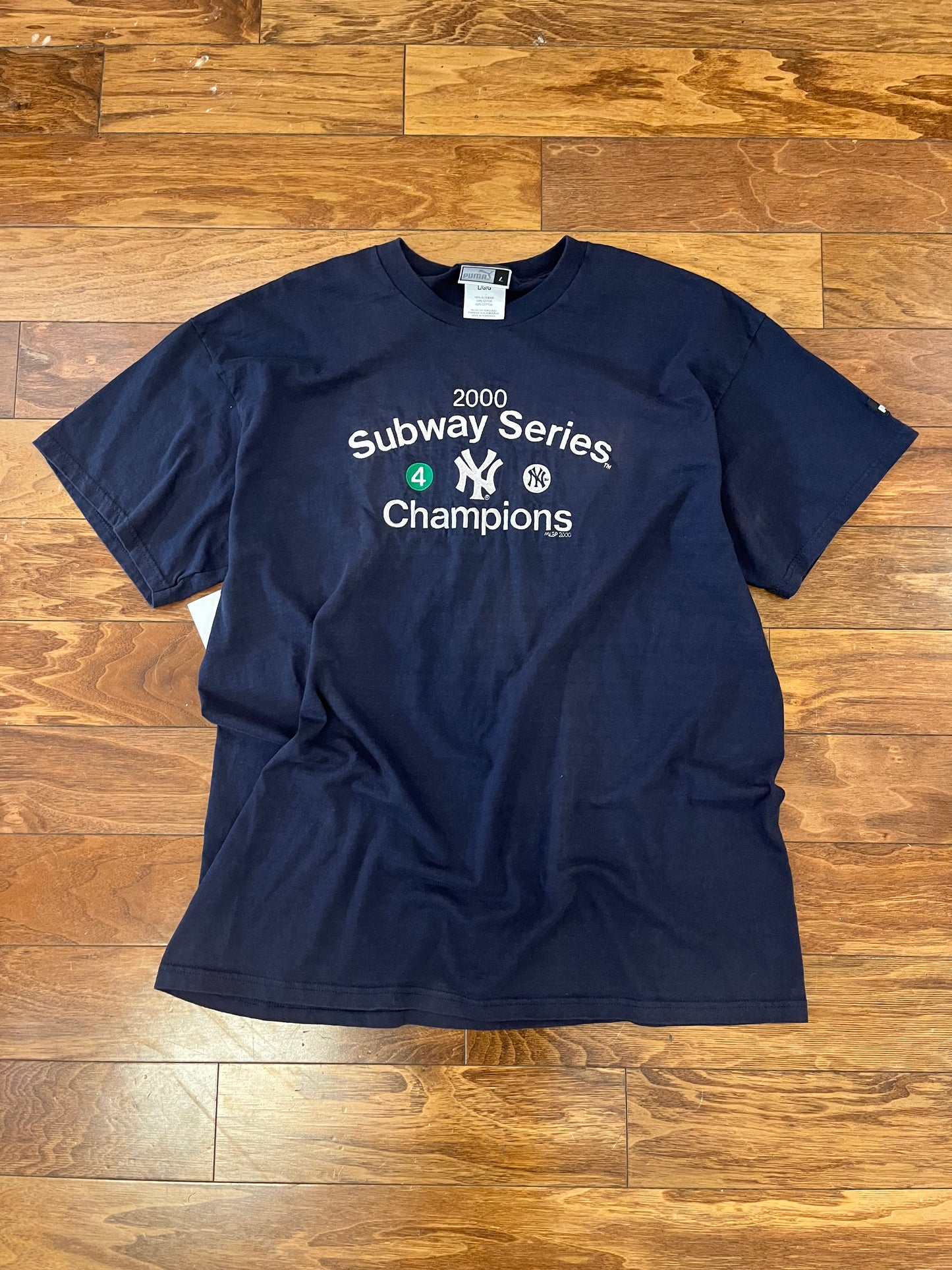 2000 New York Yankees Subway Series Embroidered Tee (L)