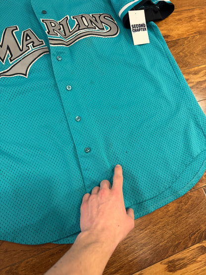 90s Florida Marlins Majestic Embroidered MLB Jersey (XL)