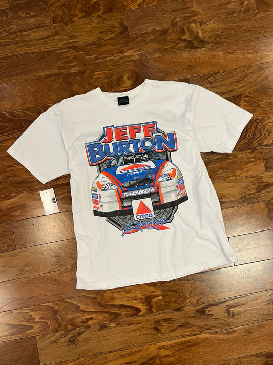 00s Jeff Burton Front/Back Racing Graphic Tee (XL)