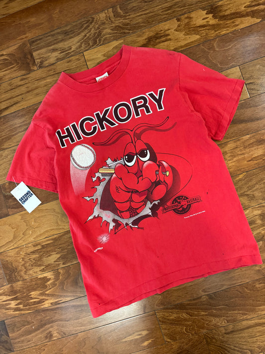 1994 Hickory Crawdads Minor League Breakthrough MLB Nutmeg Vintage Tee (L)