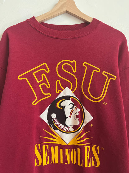 90s Florida State University Seminoles Signal Crewneck (XL)