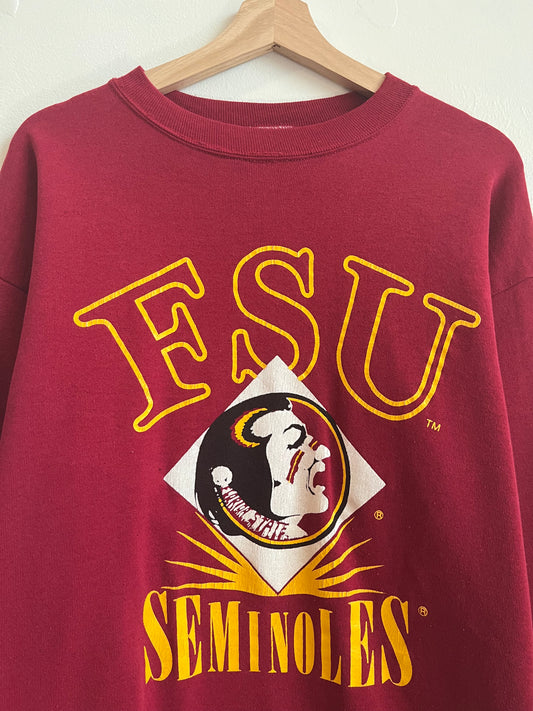 90s Florida State University Seminoles Signal Crewneck (XL)