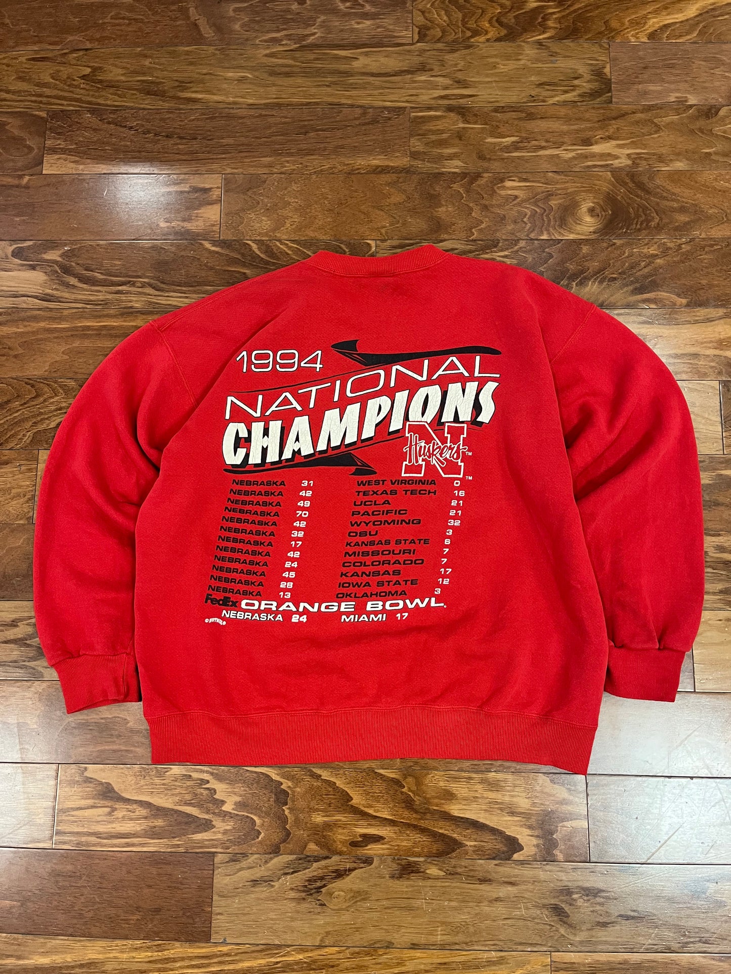 1994 Nebraska Cornhuskers National Champs Crewneck (XL)