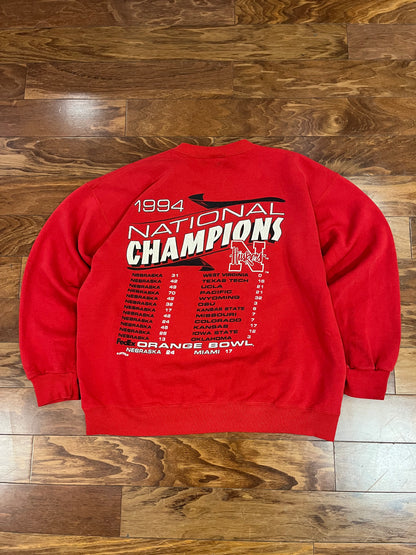 1994 Nebraska Cornhuskers National Champs Crewneck (XL)
