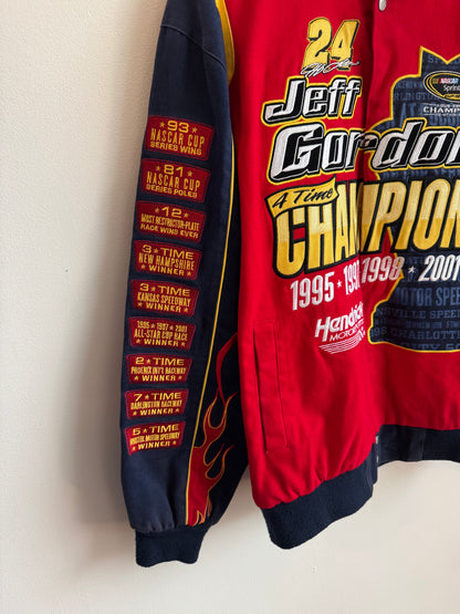 2001 Jeff Gordon Nascar 4x Champion Flames Jacket (L)
