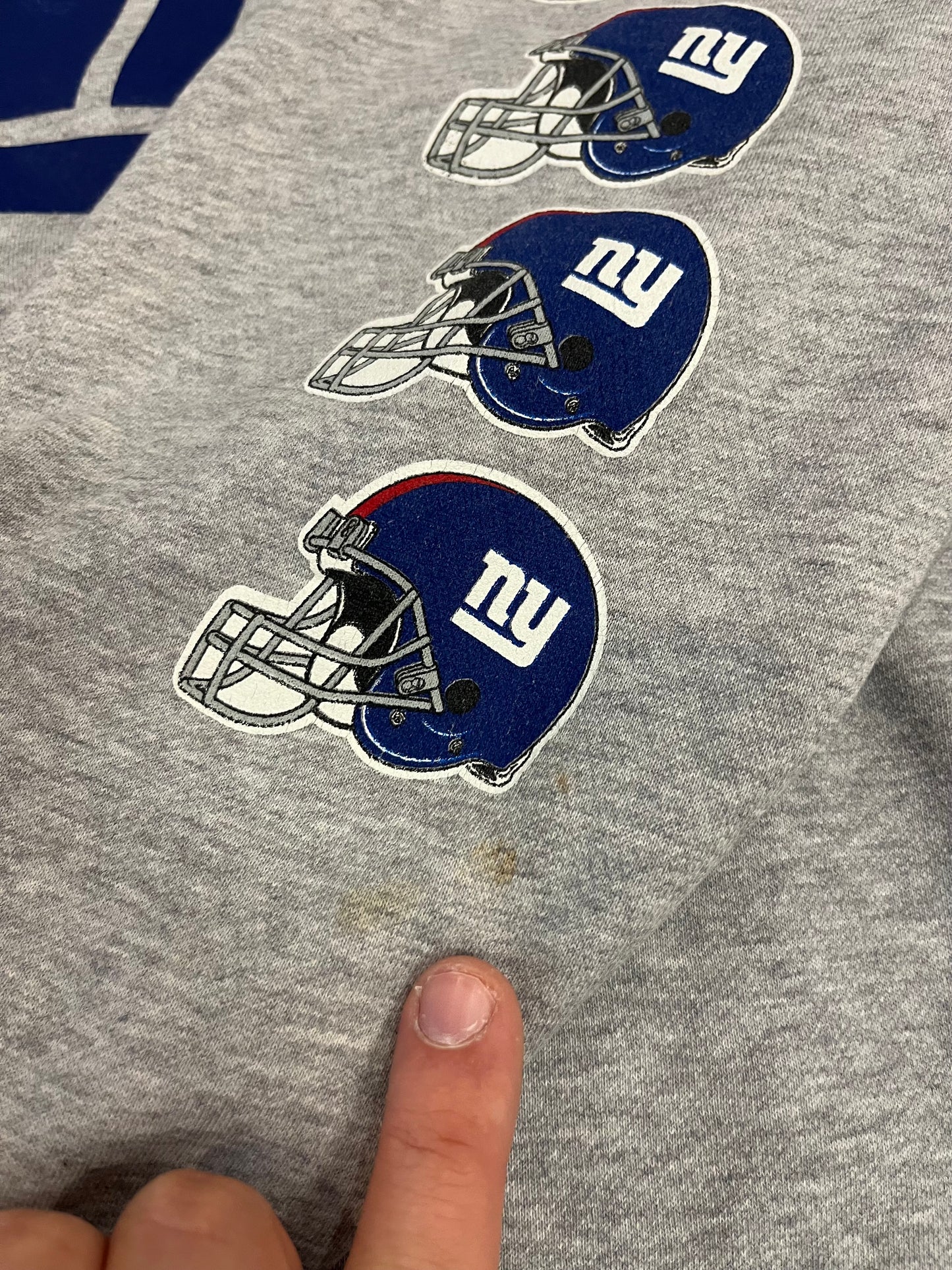 00s New York Giants Reebok Grey Crewneck (M)