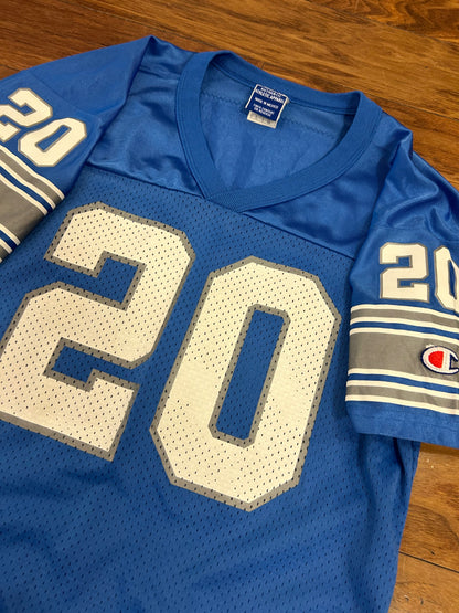 90s Detroit Lions Barry Sanders #20 Vintage Champion NFL Jersey (Youth L)
