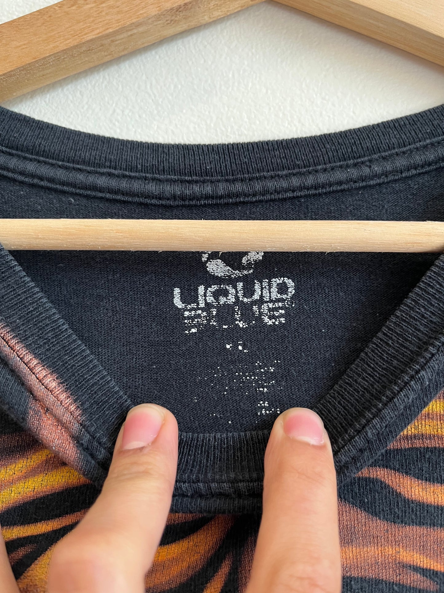 00s Liquid Blue Flaming Tiger Tee (XL)