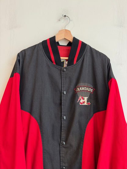 90s Hickory Crawdads Vintage MLB Letterman Jacket (XL)