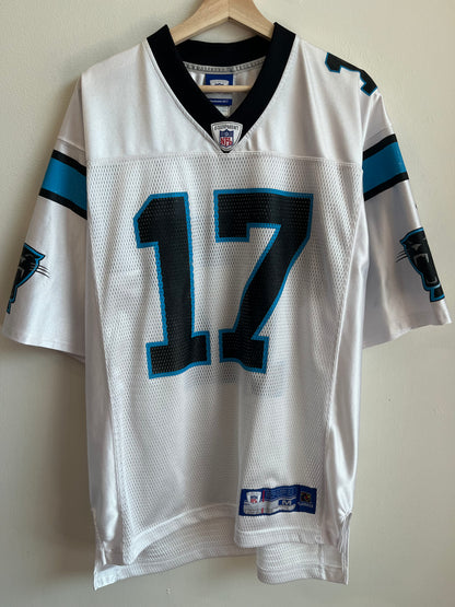 00s Carolina Panther Jake Delhomme Away Reebok Jersey (M)