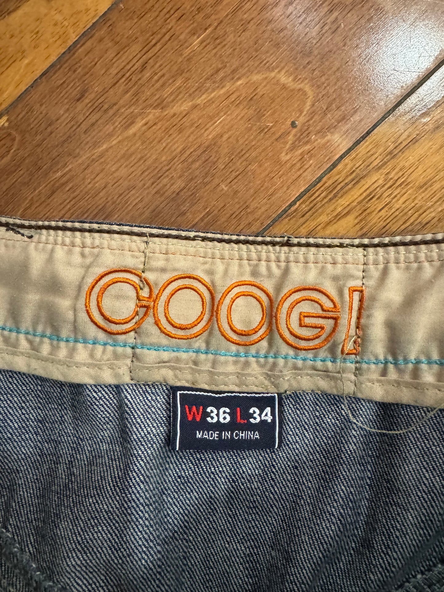 00s Coogi Aztec Pockets Baggy Embroidered Jeans (36 x 34)