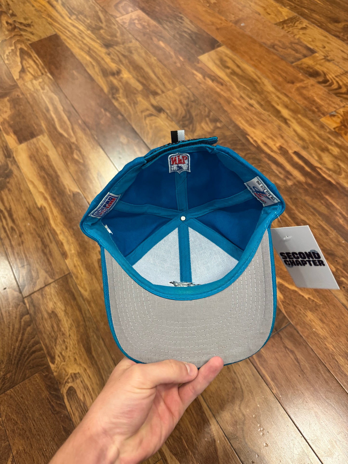 90s Carolina Panthers Stripe Logo Athletic Blue Hat (OS)