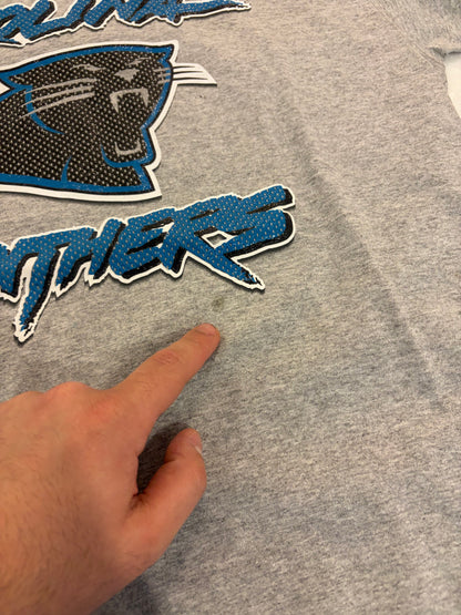 2004 Carolina Panthers Grey Cat Scratch Tee (L)