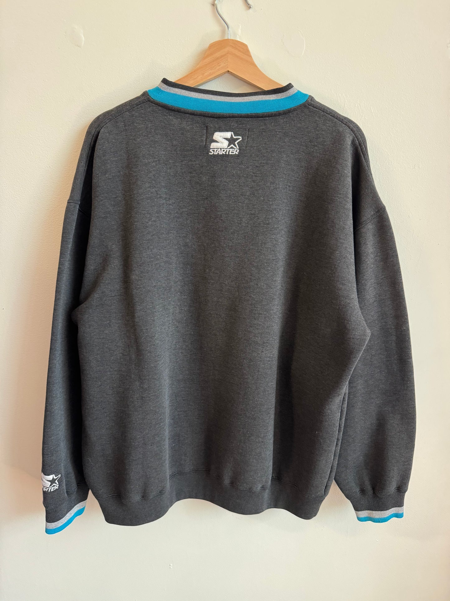 1990s Carolina Panthers Faded Embroidered NFL Starter Crewneck (XL)