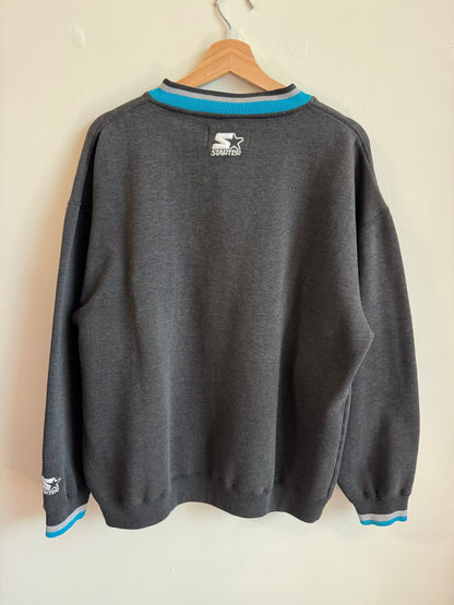 1990s Carolina Panthers Faded Embroidered NFL Starter Crewneck (XL)