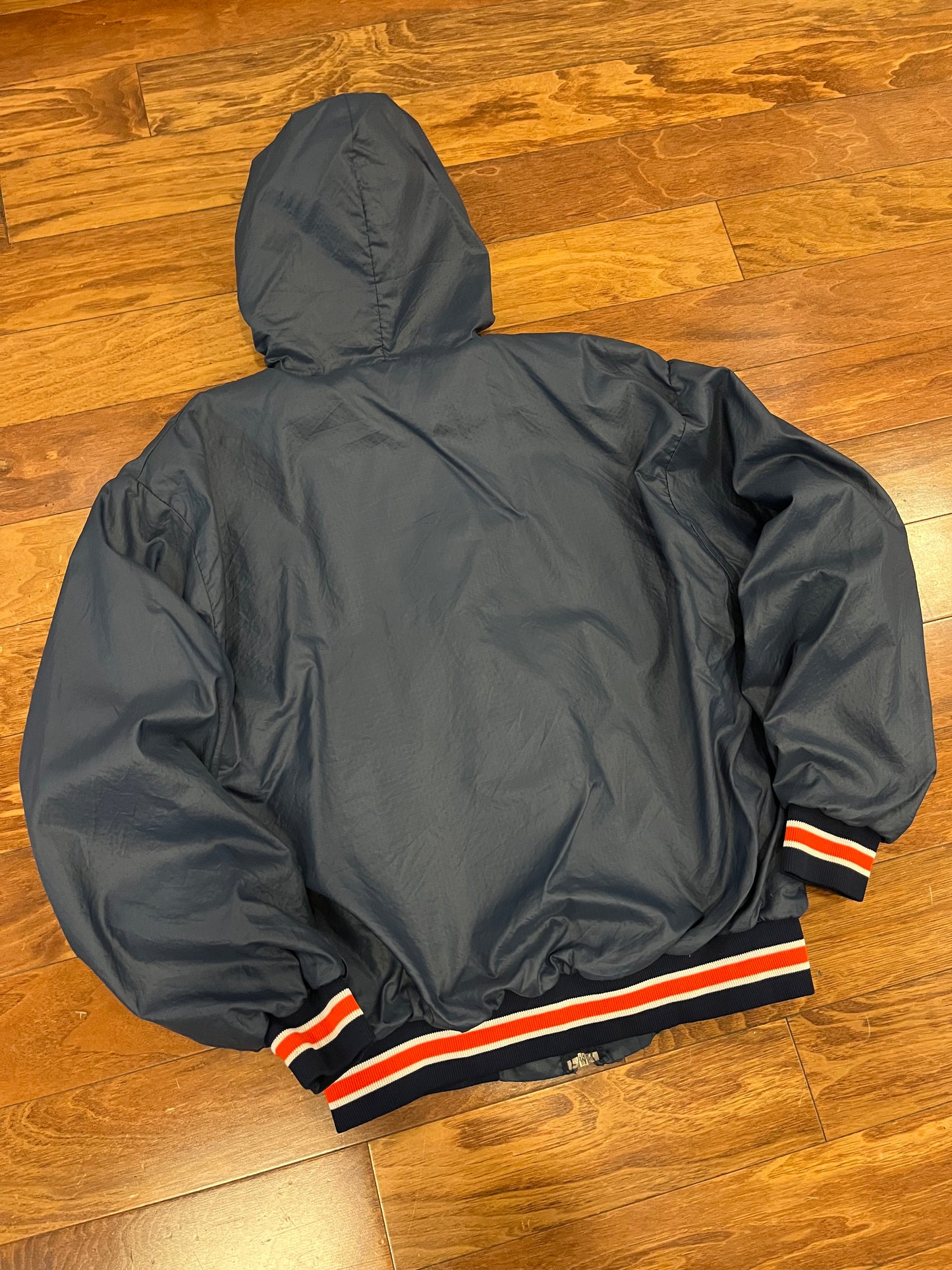 80s Russell Clemson Tigers Vintage Waffle Knit Lined Jacket (XL)