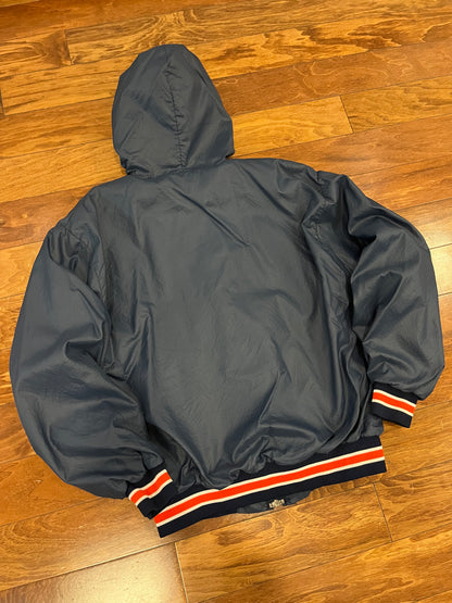 80s Russell Clemson Tigers Vintage Waffle Knit Lined Jacket (XL)