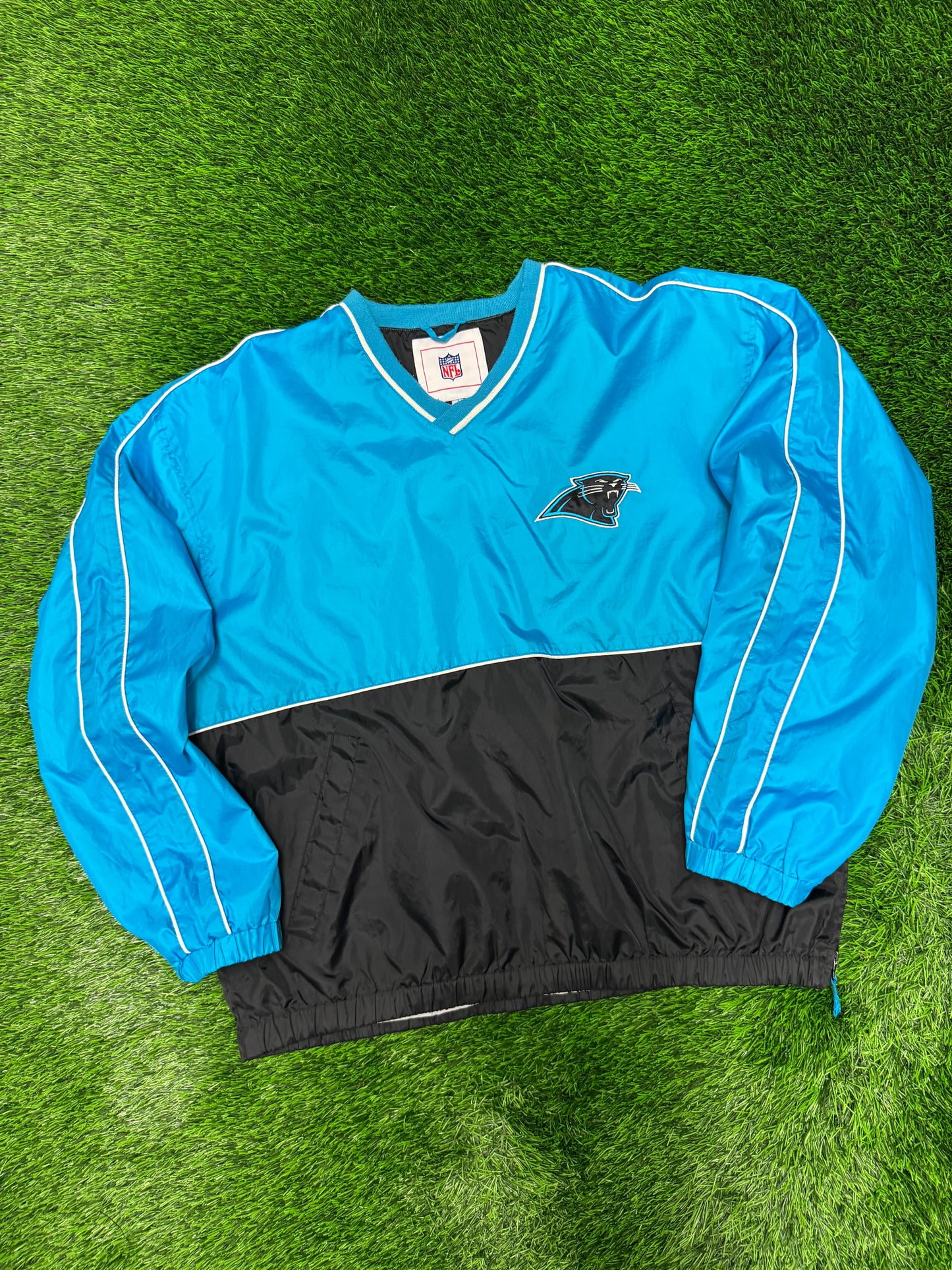00s Carolina Panthers Two Tone Vintage NFL Windbreaker (L)