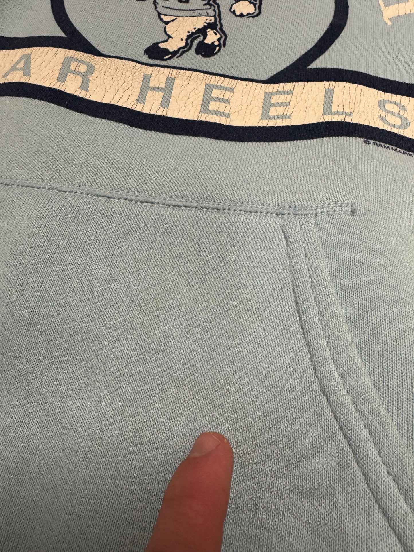 80s University Of North Carolina (UNC) Tar Heels Vintage Hoodie (M)