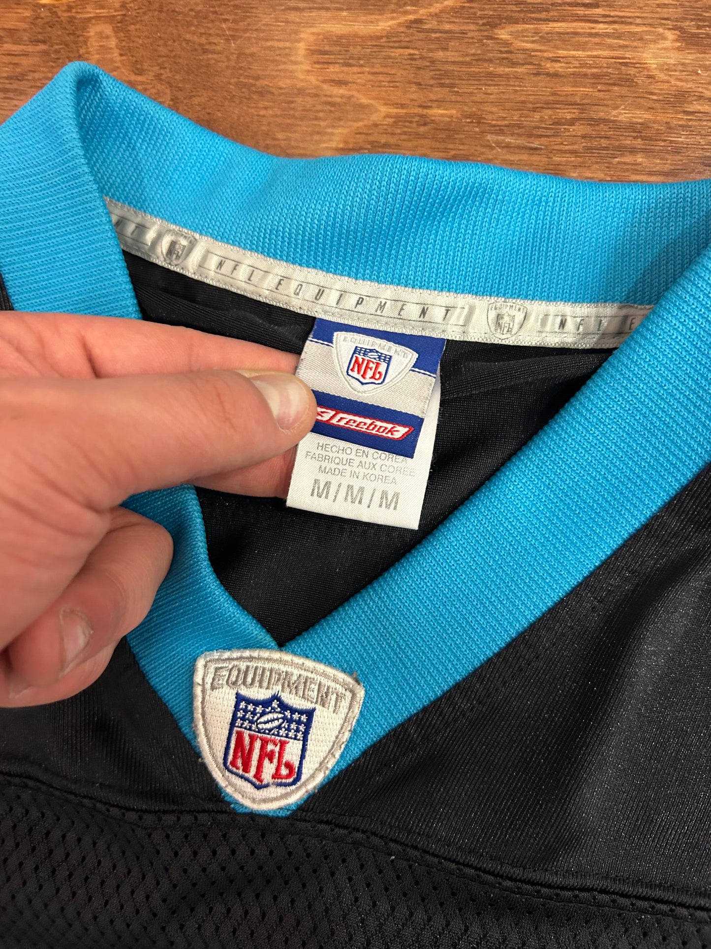 00s Carolina Panthers Julius Peppers Reebok Jersey (M)