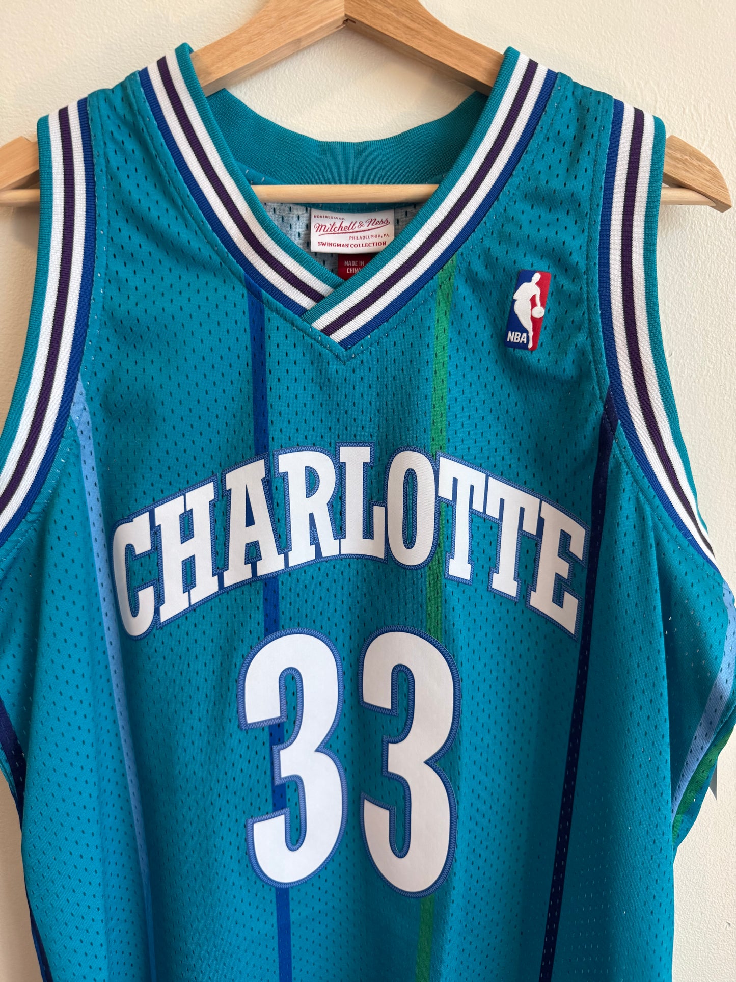 2010s Charlotte Hornets Alonzo Mourning Mitchell & Ness Jersey (L)