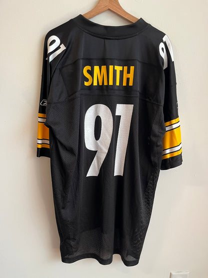 00s Pittsburgh Steelers Aaron Smith Reebok Jersey (XL)