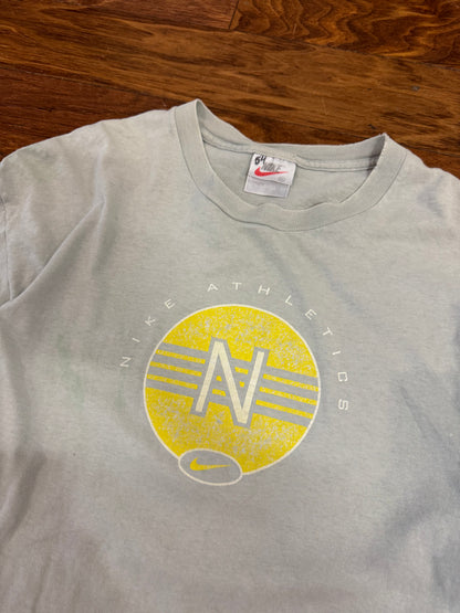 90s Nike Athletics Yellow Swoosh Tee (XL)