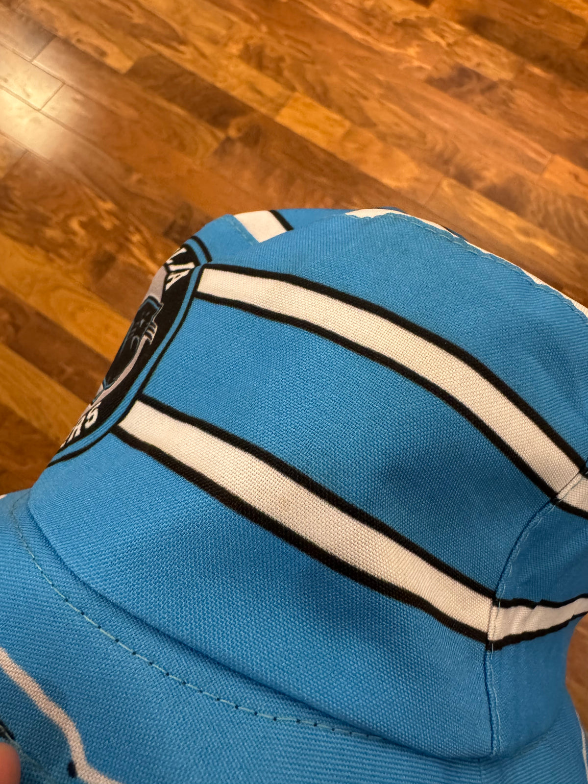 Carolina Panthers Electric Blue Spell Out Bucket Hat (OS)