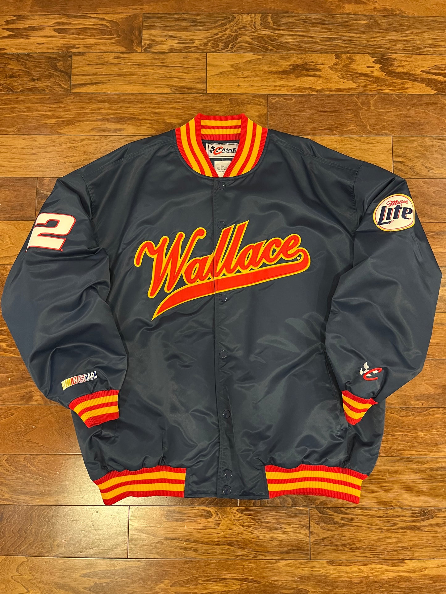 90s Rusty Wallace Chase Authentic Vintage Nascar Satin Jacket (XXL)