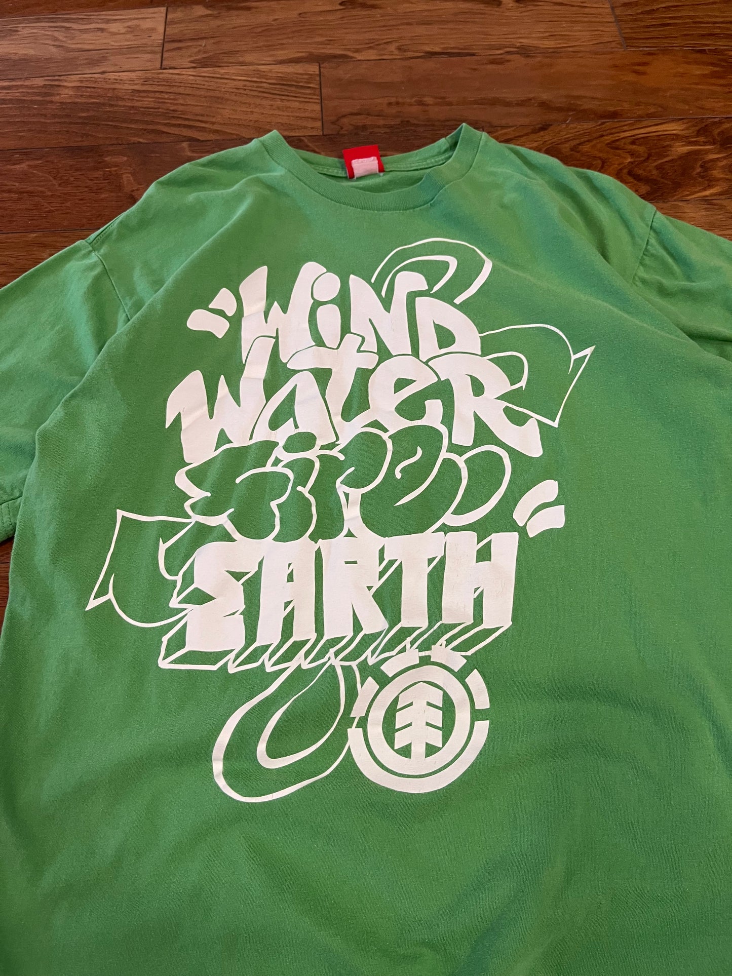 00s Element Green Wind Water Earth Vintage Tee (L)