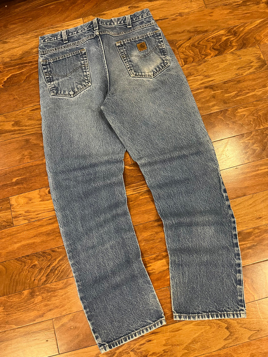 2009 Carhartt Faded Blue Jeans (34 x 34)