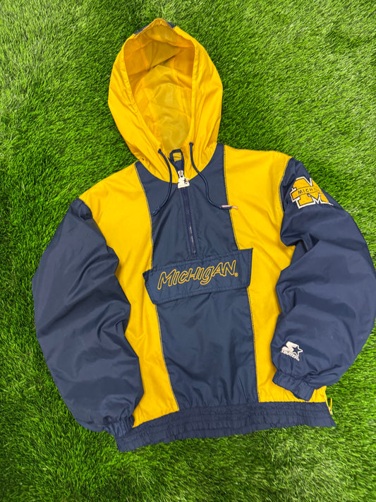 90s University of Michigan Starter Youth Windbreaker (Youth L)