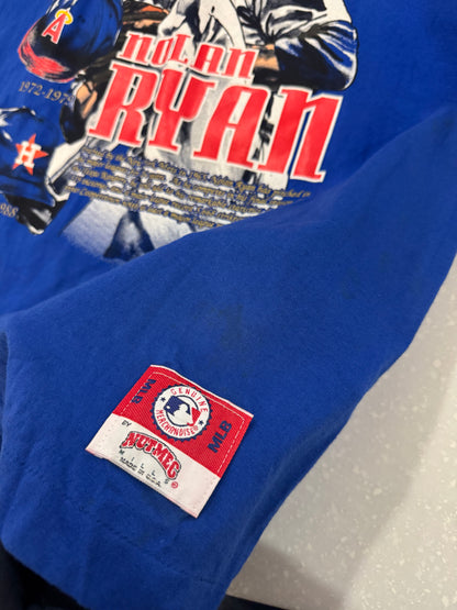 1993 Nolan Ryan Texas Rangers Retirement Nutmeg Tee (XL)
