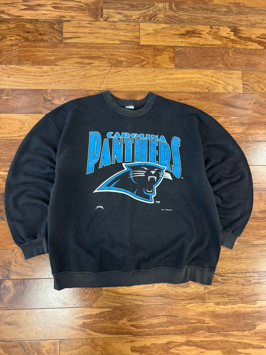 1993 Carolina Panthers Faded Black Crewneck (XL)