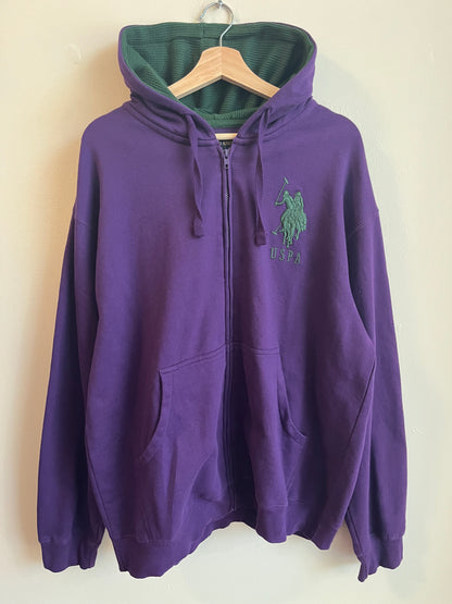 00s US Polo Assn (USPA) BIg Logo Purple Hoodie (XL)