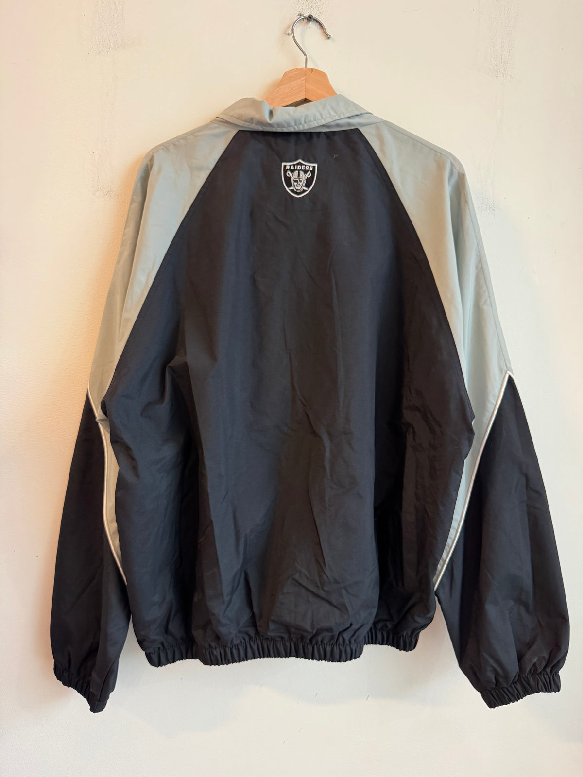 90s Oakland Raiders Logo Athletic Windbreaker (L)