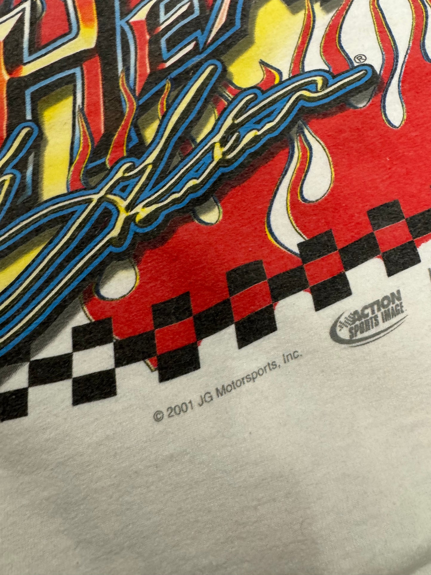 2001 Jeff Gordan Flames Double Sided Tee (L)