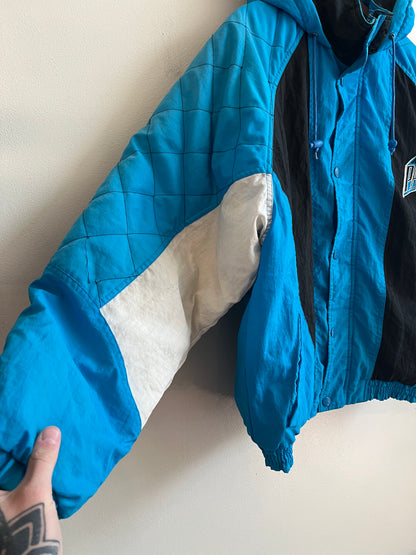 90s Carolina Panthers Starter Pro Line Blue Puffer Jacket (M)