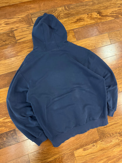 00s Adidas Essential Logo Navy Vintage Hoodie (XL)