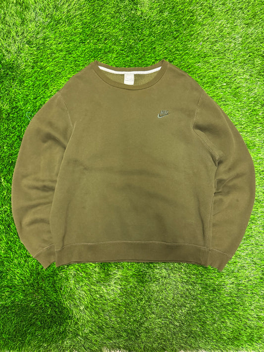 00s Nike Essential Olive Crewneck (L)