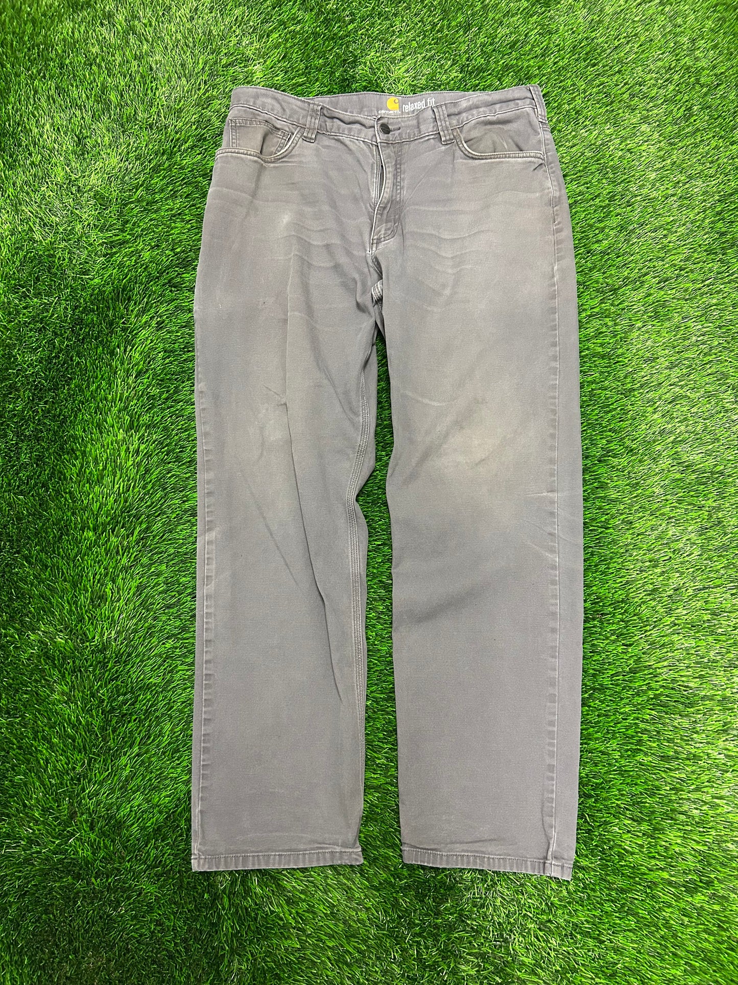Carhartt Grey Removed Logo Workwear Pants (36 x 32)